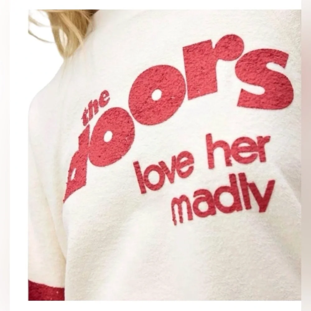 Daydreamer Cream and Red Graphic Sweatshirt Anthropologie Size Small NWT - Picture 9 of 9